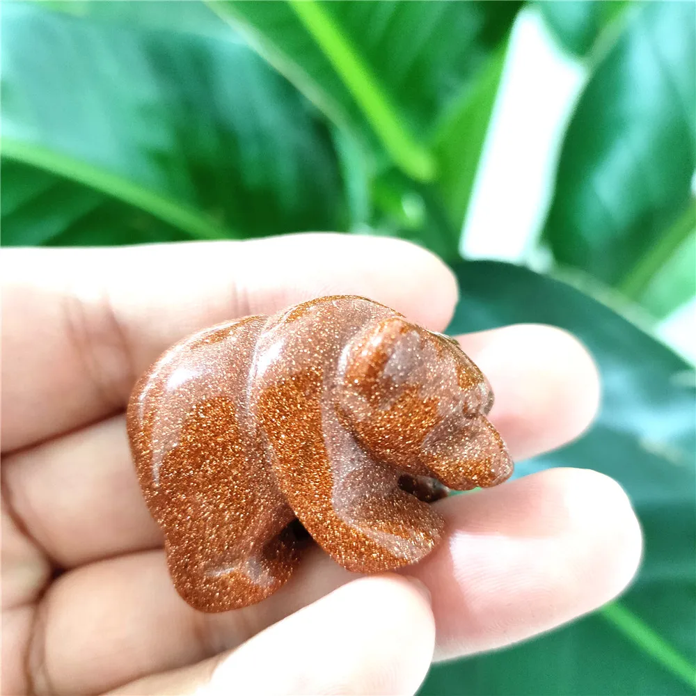 Натуральный ручной работы полированный золотой песок Хрустальный