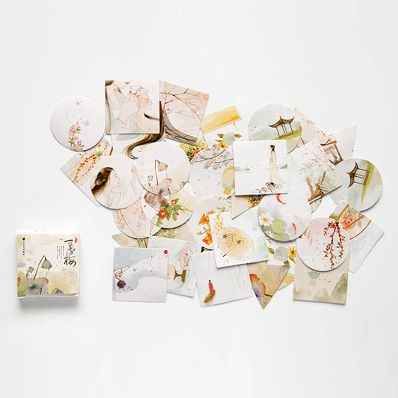 40 штук упак. милый цветок сливы блокнот стикер s выложил ЕГО кавайный планировщик