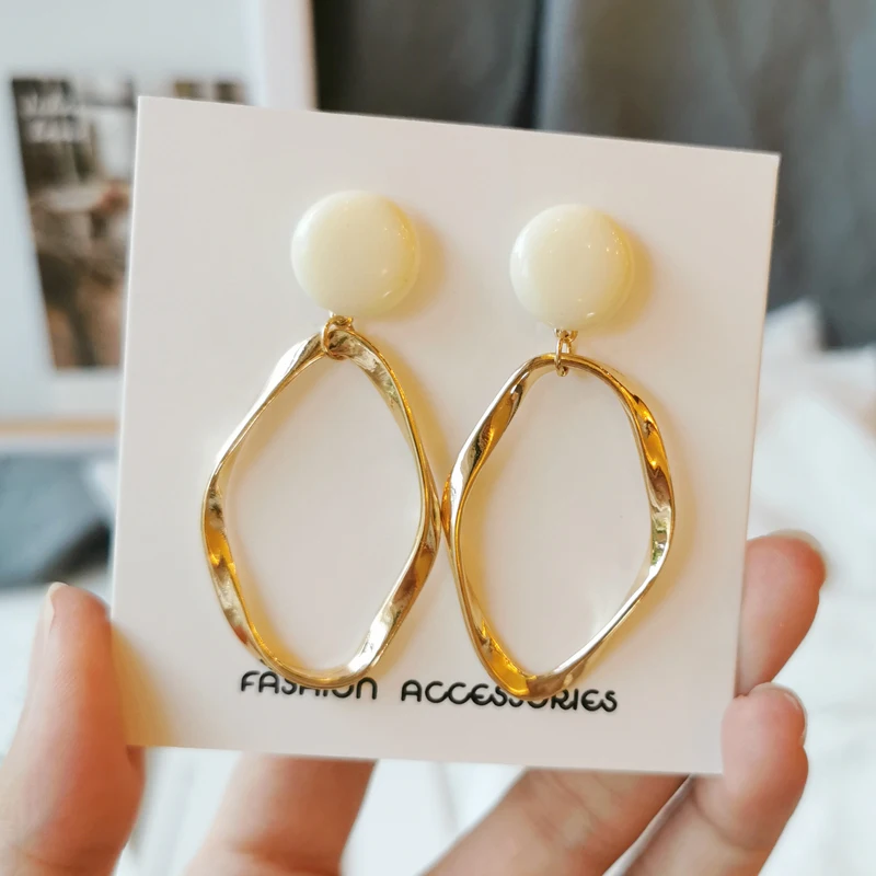 Нерегулярные геометрической формы уличной моды защелка стержень серьги