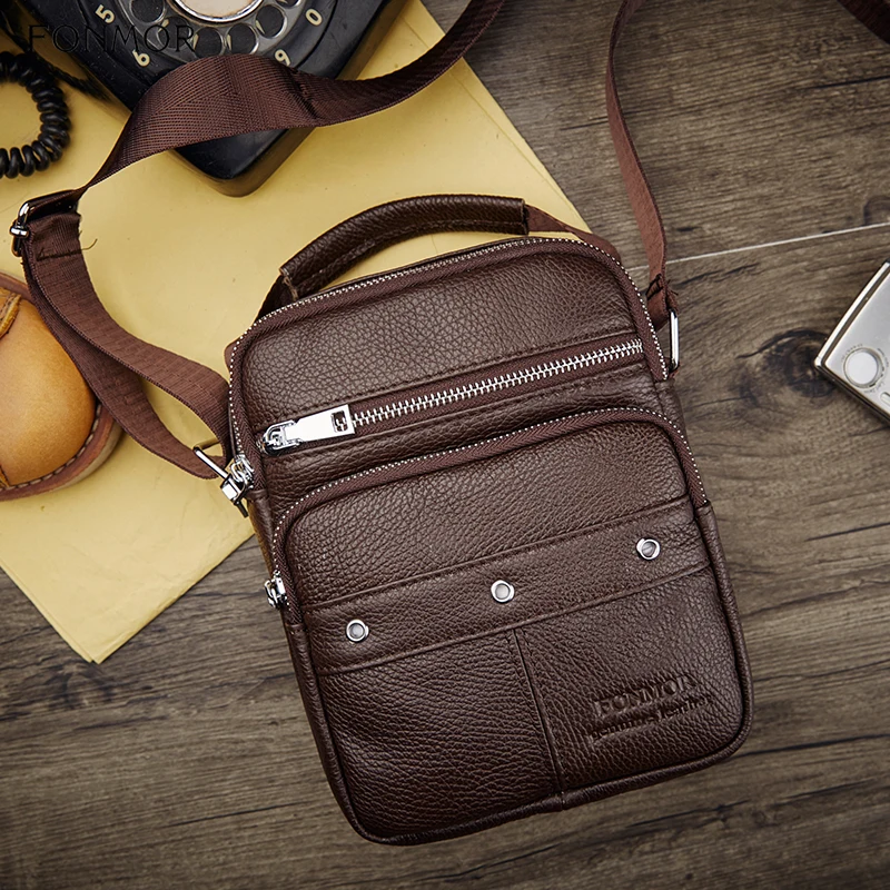 Сумка мессенджер на плечо Fonmor Мужская из 2019 натуральной воловьей кожи| |
