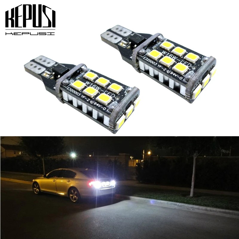 Светодиодная лампа задсветильник хода T15 W16W 920 921 912 Canbus светодиодный 2835 15smd фонарь