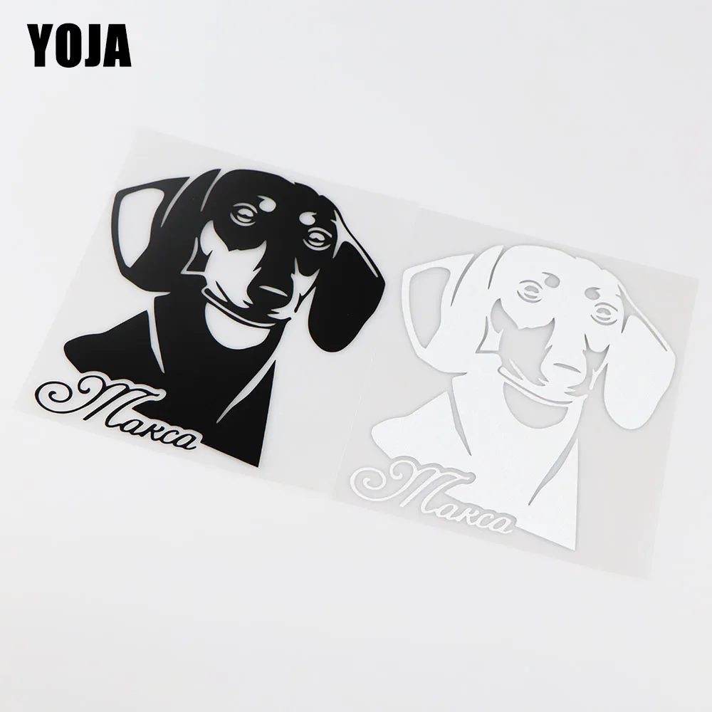

YOJA 14.4X16.6CM такса животные царапины крышка наклейка автомобильные аксессуары