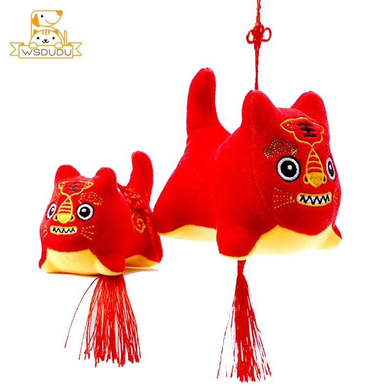 2022 Симпатичные куклы-тигры Красный новогодний талисман символ мультяшное