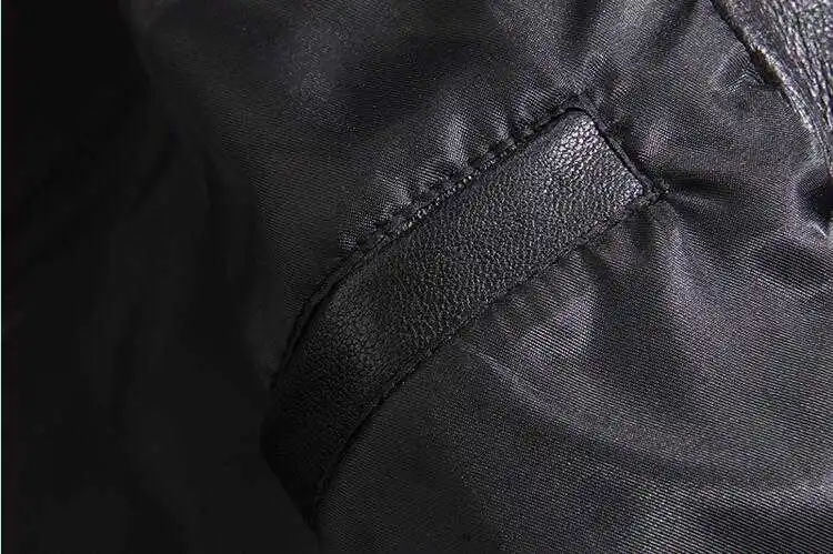 

Nieuwe Schapenvacht wol-one Bovenkleding mannen Echt lederen Jas Mannen winter dikke warme jas afneembare bontkraag Baseball jas