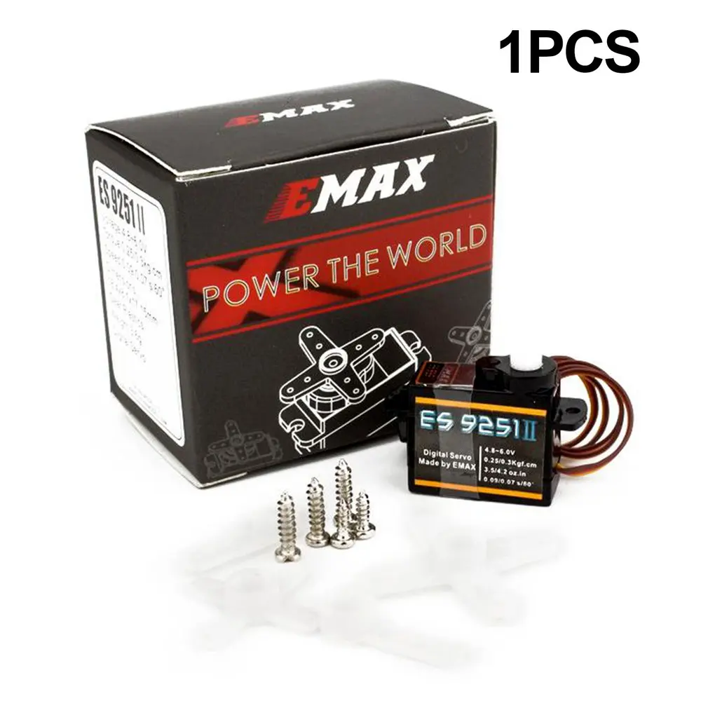 

Оригинальный EMAX ES9251II ES9251 2,5g микро цифровой сервопривод 0,27 кг для радиоуправляемой модели самолета вертолета робота запасные части DIY