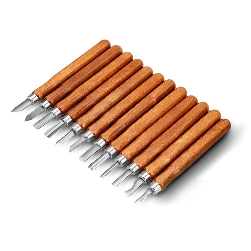 

Hot 12 Piece Set SK2 Art Wood Carving Knife Rubber Stamp Carving Knife Set