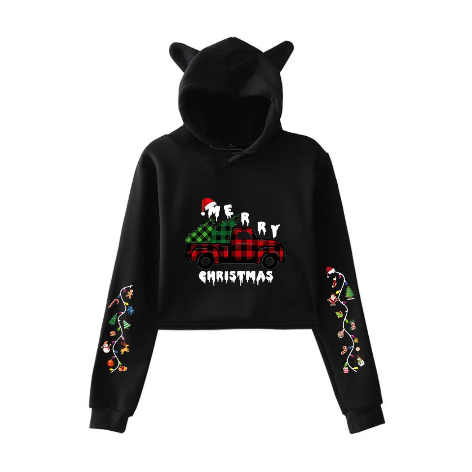 Рождественская Толстовка с капюшоном Tommy новые худи кошачьими ушами свитера