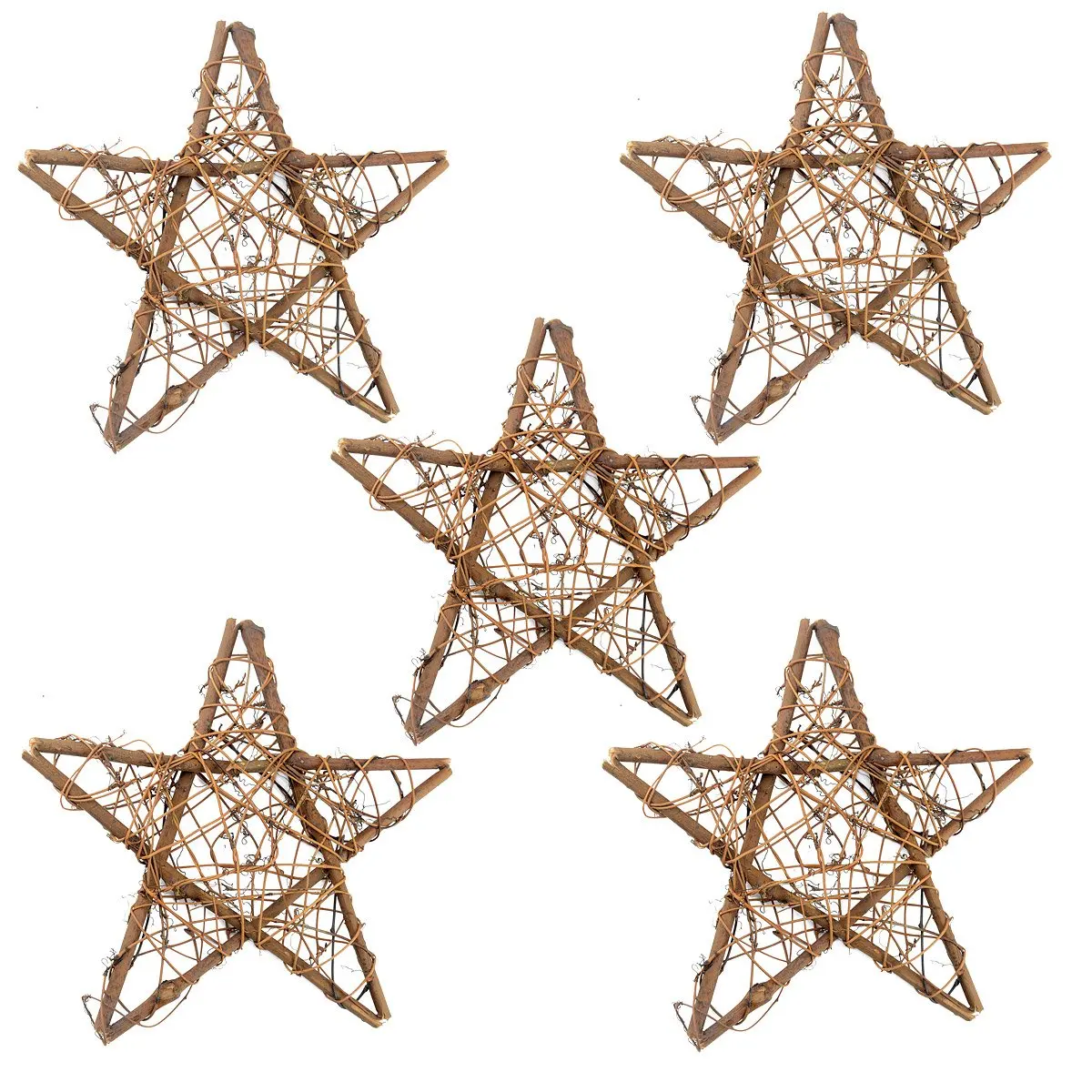 5 шт. 10 см 4 дюйма деревенская звезда из ротанга плетеная лоза для свадебной