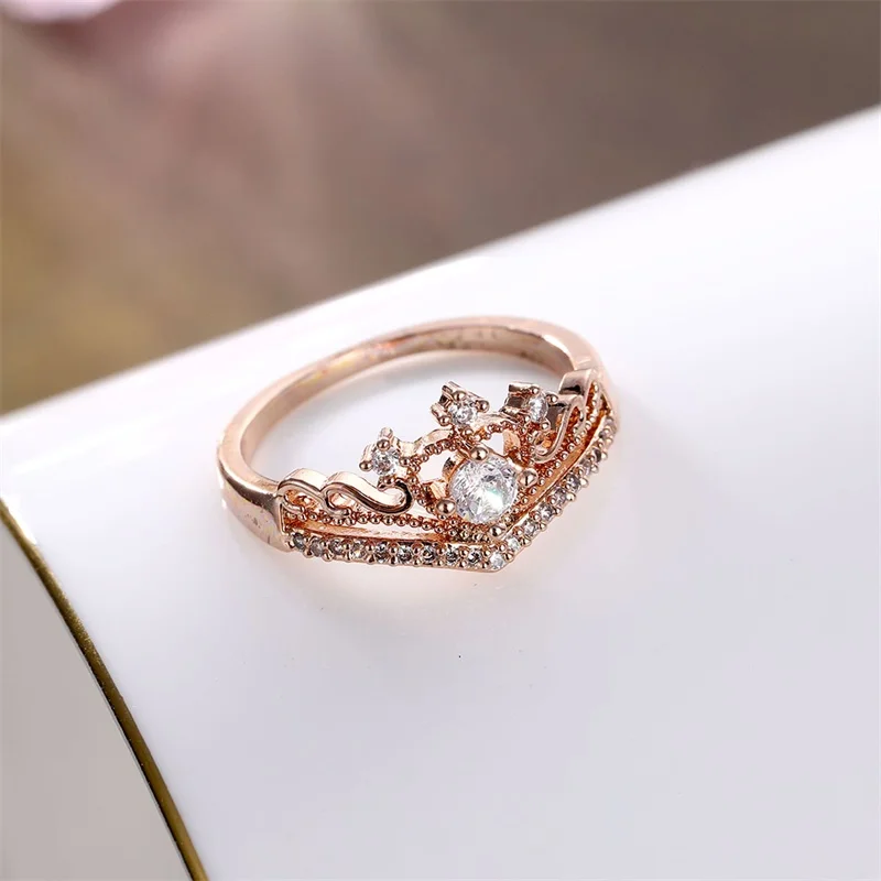 Кольцо с короной из циркония для вечеринки кольца ручной работы сплава оптовая