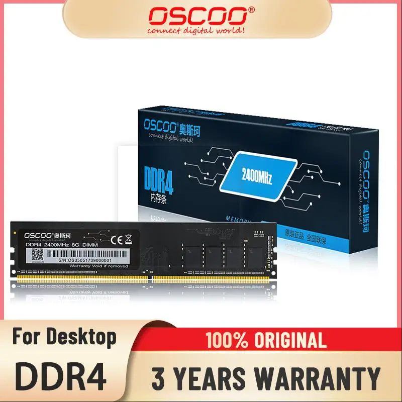 

PC Ram DDR4 4GB 8GB 16GB 2400MHz Long-DIMM DRAM 1.2V For Desktop OSCOO Lifetime Warranty