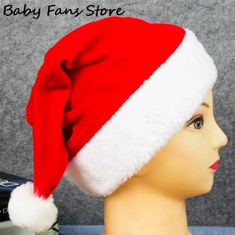 

New Year Festive Party Hat Christmas Headwear Santa Claus Decorations Child Kids Cute Cap Lucky 2022 Costume Winter Fur Hats