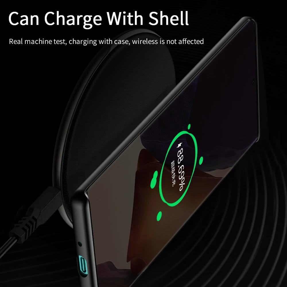 Чехол LANGSIDI с магнитным кронштейном из страусиной кожи для Galaxy Note 20 ultra Samsung S20 Plus s10