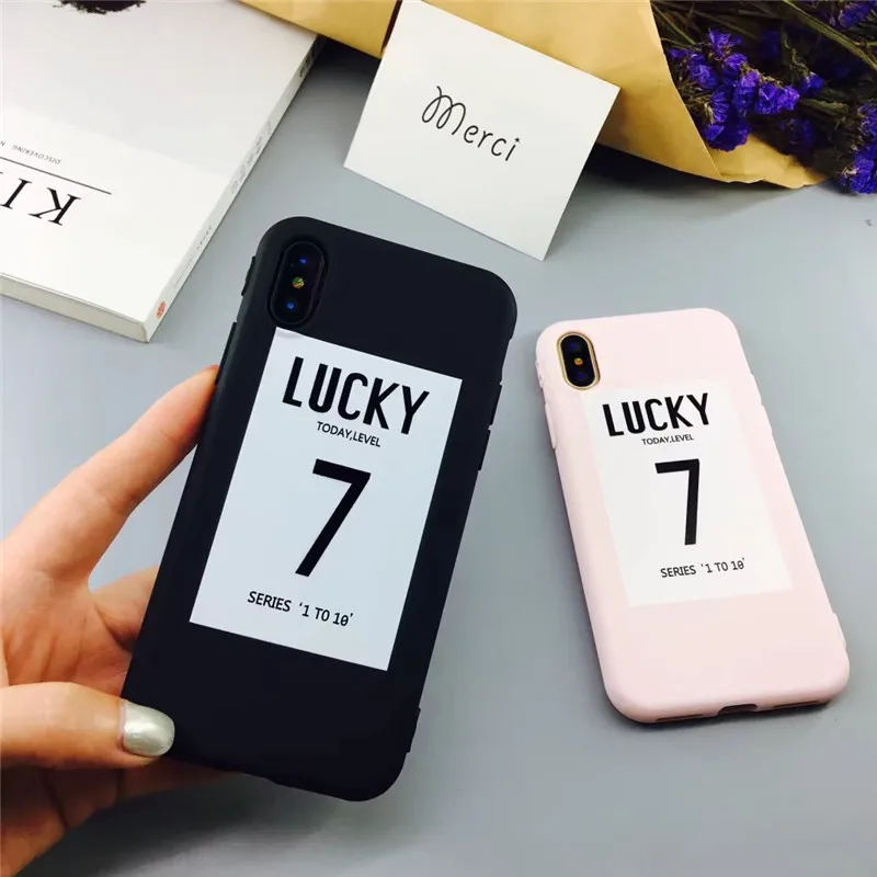 Для iPhone 7 Lucky C ase розовый цвет мягкий резиновый чехол для Xs 8 6S Plus силиконовый