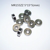 mr155zz 5155mm 10pieces free shipping bearing abec 5 metal sealed miniature mini bearing mr155 chrome steel bearing