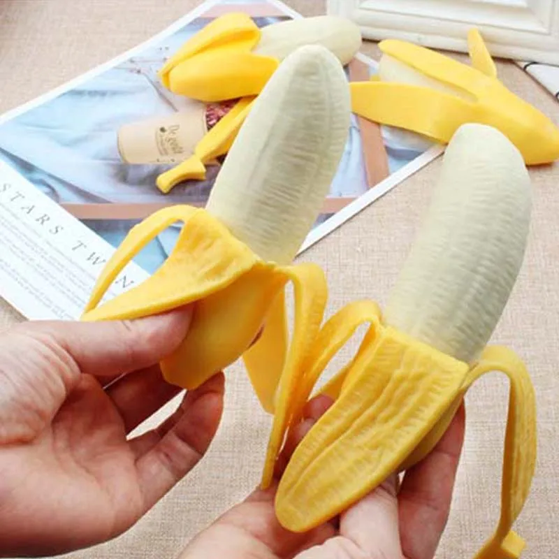 

Peeling Banana Squeeze Squish Fidget Toys Decompress Squeeze Prank Tricks Antistress Stress Relief Kids Toy for Gifts