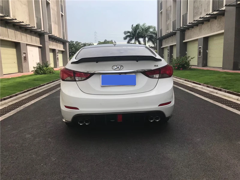 Используется для hyundai Elantra Avante спойлер 2012 13 14 15 16 лет Глянцевая углеродное волокно/FRP заднее крыло R стиль спортивные аксессуары