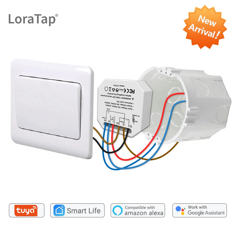 Переключатель света Tuya Smart Life Wi Fi релейный модуль DIY 2 Gang 1 Google Home Amazon Alexa голосовое