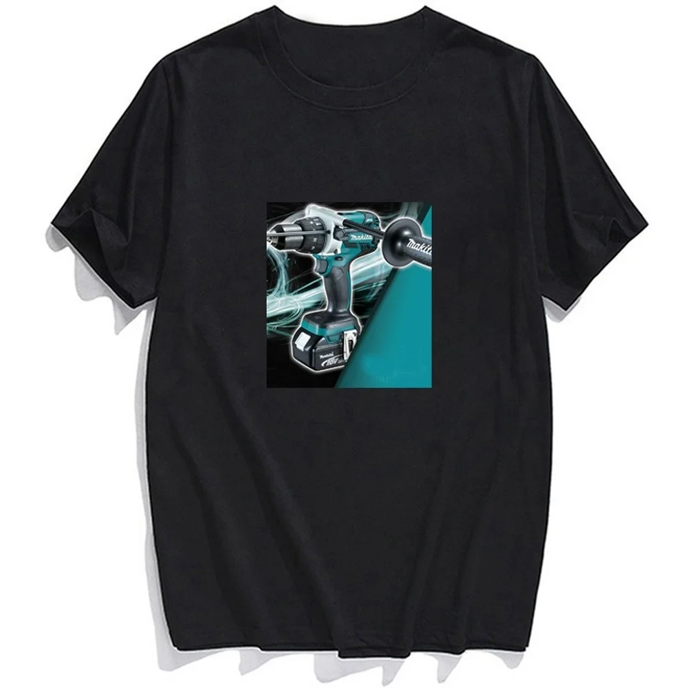 

Makita Tool Cotton T-shirt Fashion Brands Summer Cotton Short Sleeve Harajuku Cool T-shirt Men Woman Casual Tee Drop Shipping