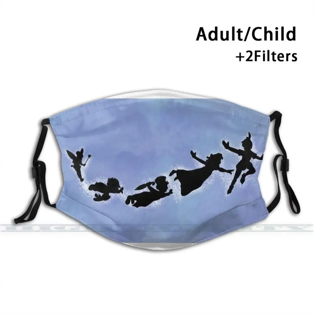 

You Can Fly! Fashion Print Reusable Funny Pm2.5 Filter Mouth Face Mask Happy Place Castle Fantasmic My Happy Place