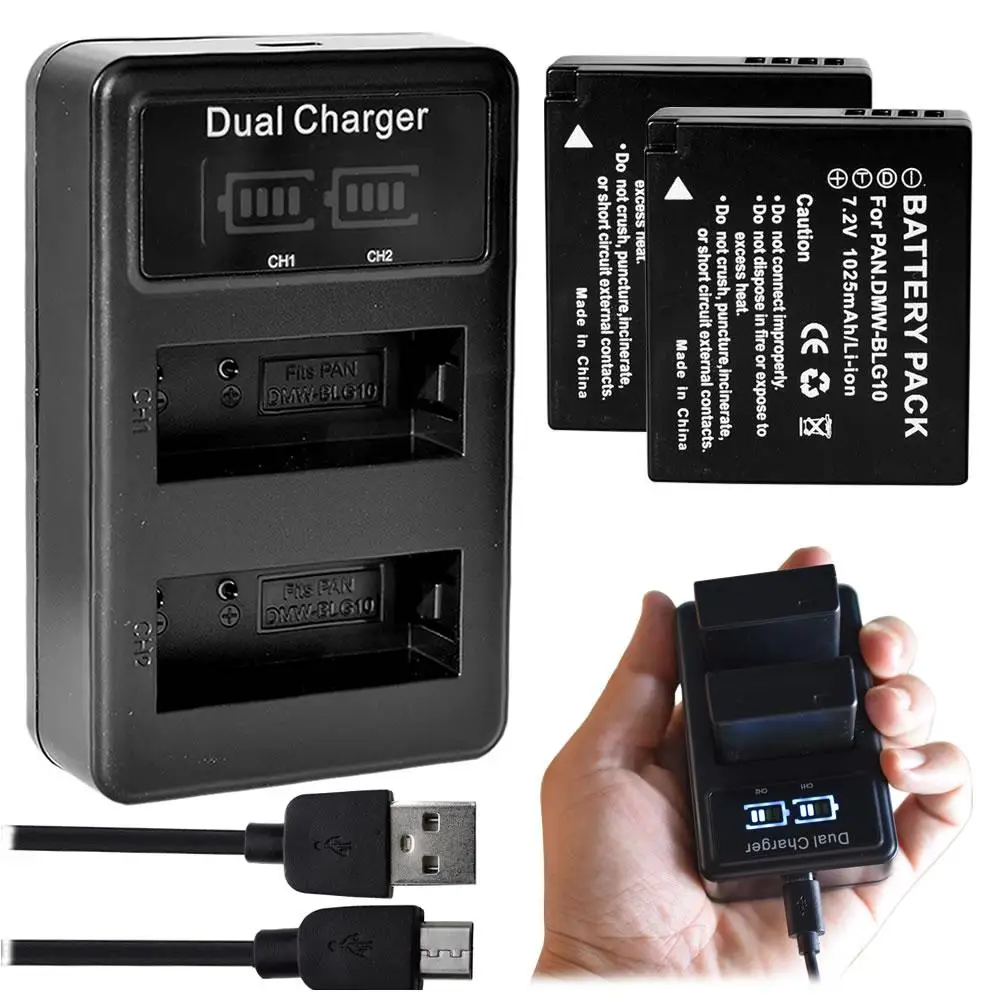 2 шт аккумулятор + LCD двойное зарядное устройство для Leica BP-DC15 D-Lux 7 D-Lux7 Type 109 C-Lux -