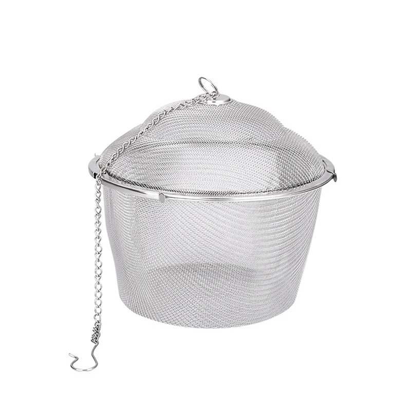 

1PC Stainless Steel Teakettle Locking Tea Filter Reusable Herbal Ball Tea Seasoning Multifunction Strainer 6 Sizes