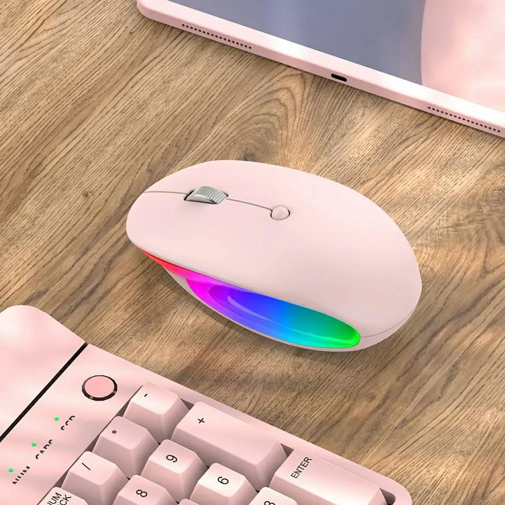 

Беспроводная перезаряжаемая мышь ergoesnomic RGB, игровая мышь для компьютера, ноутбука