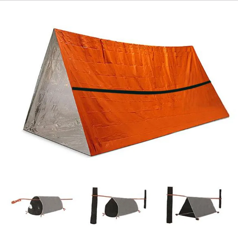

2pcs Aluminum Film Emergency Tent 245x157cm Outdoor Sleeping Bag Keep Warm First Aid Lifesaving Blanket