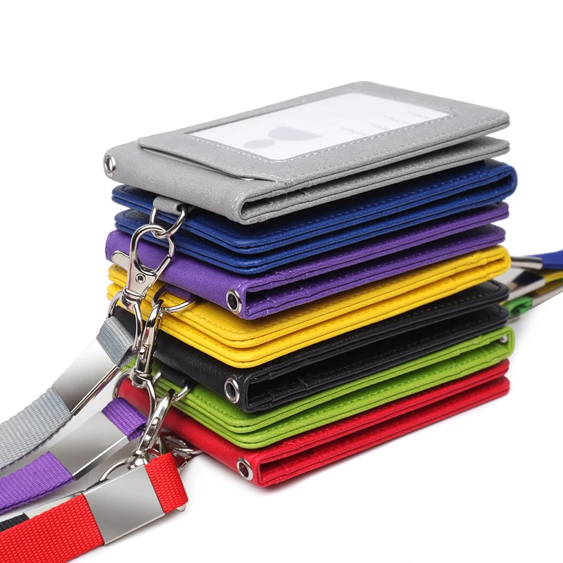 Card Holder Neck Strap with Lanyard Badge Staff ID Bus Holders Stationary Papelaria Office Supplies|Держатели для карт и