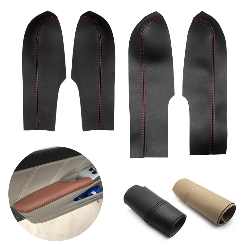 

For Honda Civic 8th Gen 2006 2007 2008 2009 2010 2011 Car Door Handle Panel Armrest Microfiber Leather Cover only 4 doors model