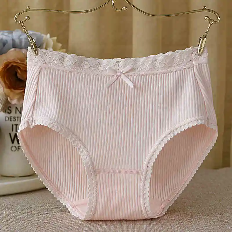 

3 шт., трусы, женское нижнее белье, хлопковые трусы, удобные, короткие, бесшовные, кружевные, со средней посадкой, плюс размер