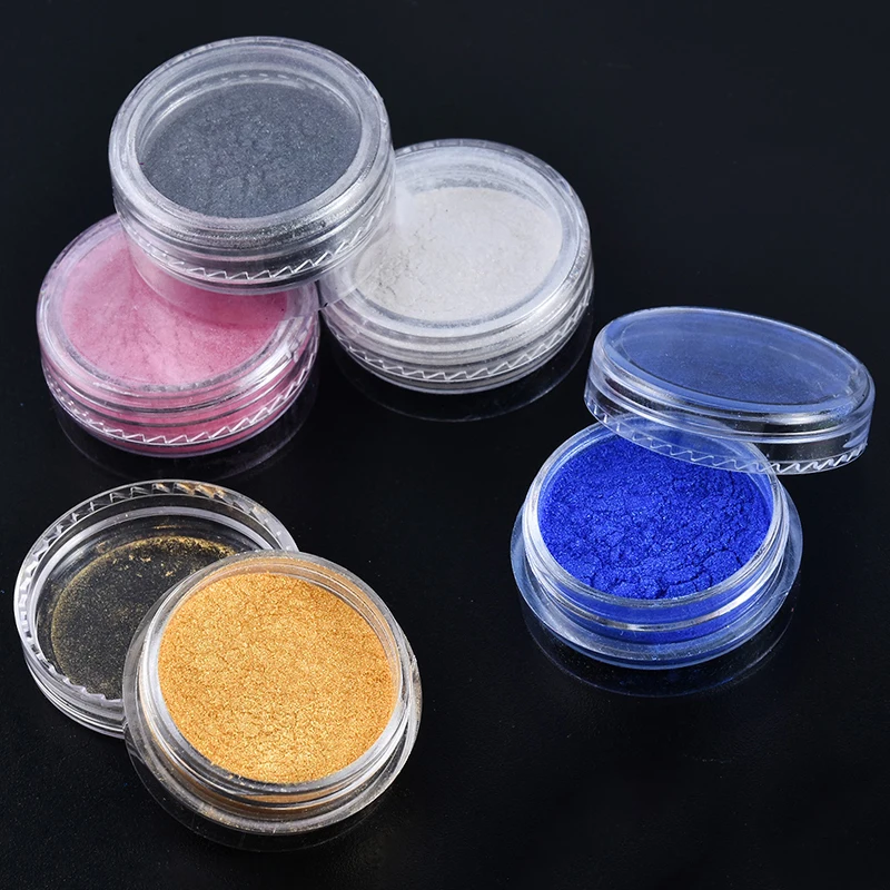 12 Цвет/ружье гвоздя набора блеск для ногтей искусство пигмент жемчужная пудра