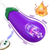 remote control eggplant dildo vibrator sex shop intelligent heating g spot vaginal stimulator sex machine adult toys for couple