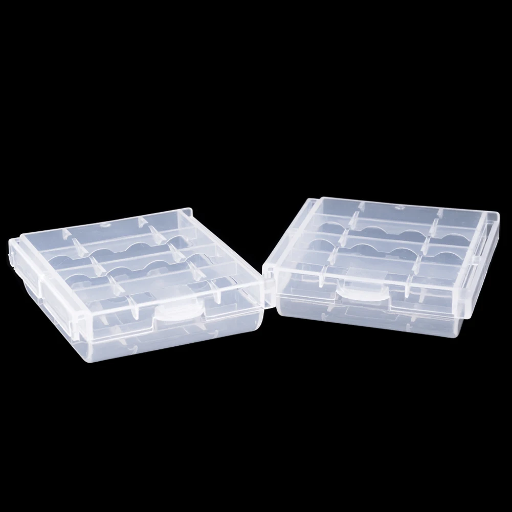 

AAA Battery Storage Box 1/2/4/8pcs Transperent Plastic LR3 Holder Proetctive Container Organizer For 4xAAA Rechargeable Battery