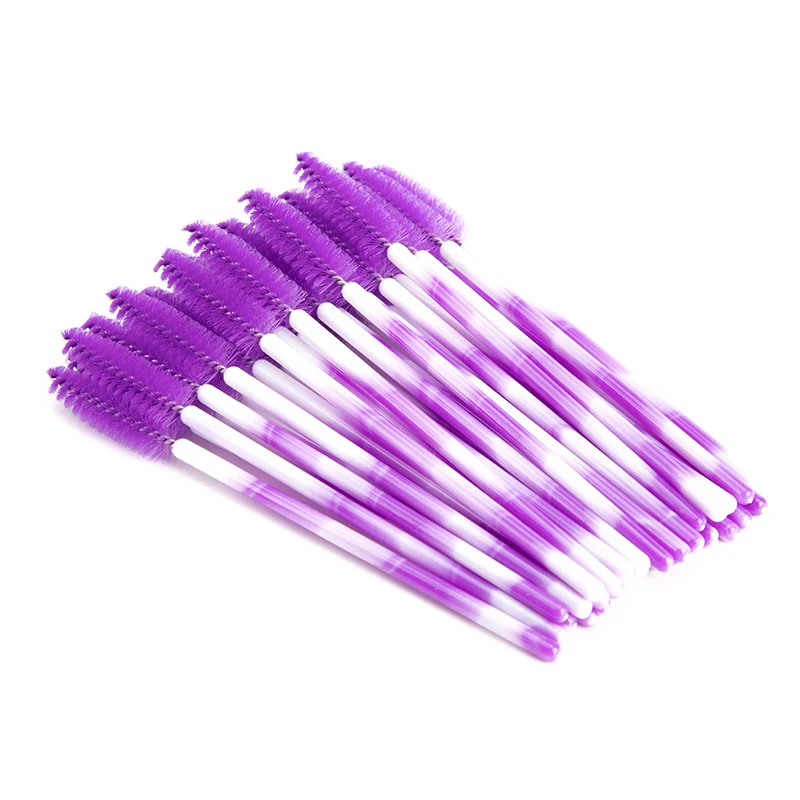 Purple Zwellbe Хорошее качество одноразовые 25 шт./упак. ресниц макияж кисти Мини палочки с кисточкой для туши для наращивания ресниц инструмент - Цвет: Purple