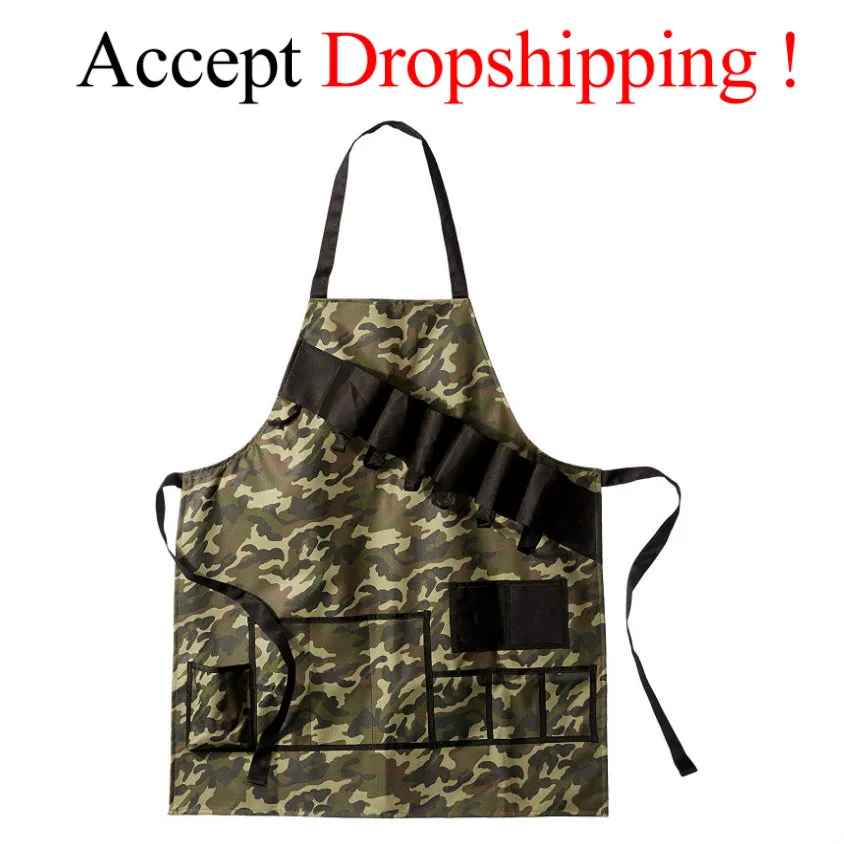 Гриль гриль фартук для барбекю хлопок камуфляж смешной подарок приготовления