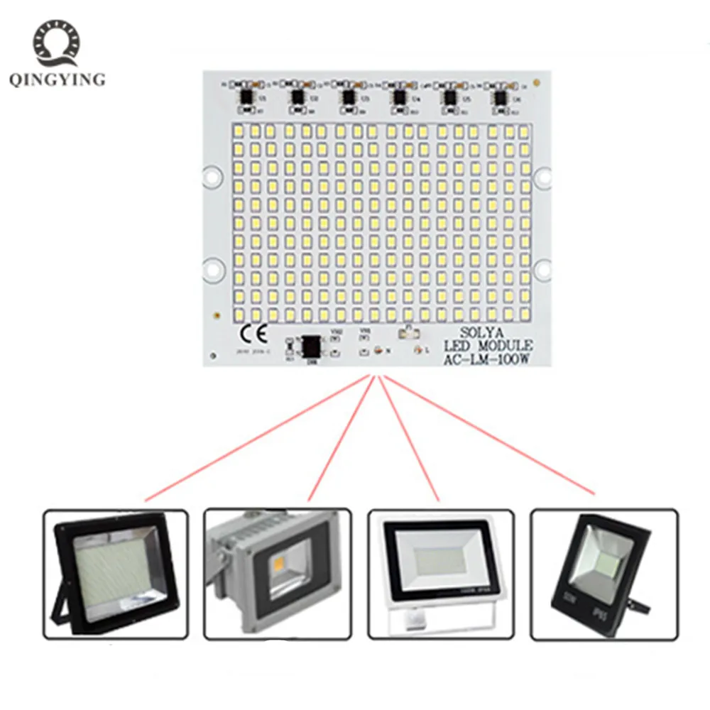 1 шт. Светодиодная лампа 10 Вт 20 30 50 100 Smart IC прожектор COB Чип SMD 2835 5730 наружный