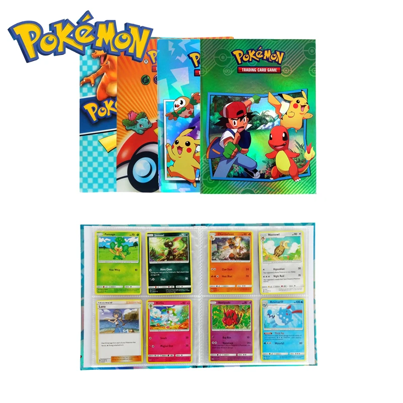 Держатель карт Pokemon альбом игрушки для детей коллекционный книга игр игра в карты