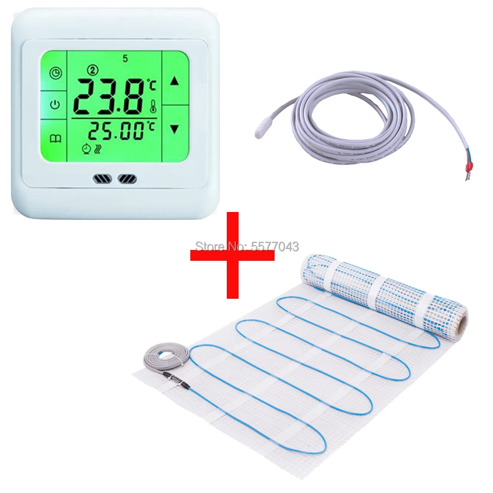 3M2 150 W/M2 напольный нагревательный коврик 0.5mX6m для ванной комнаты 220V 450W с выбором