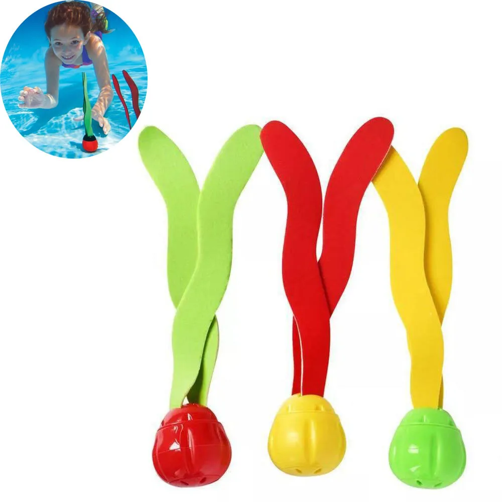 

3pcs Kids Plants Toy Sports Swimming Pool Toys Sea Plant Shape Diving Toys Children Diving Swimming Training Pool Water Sports