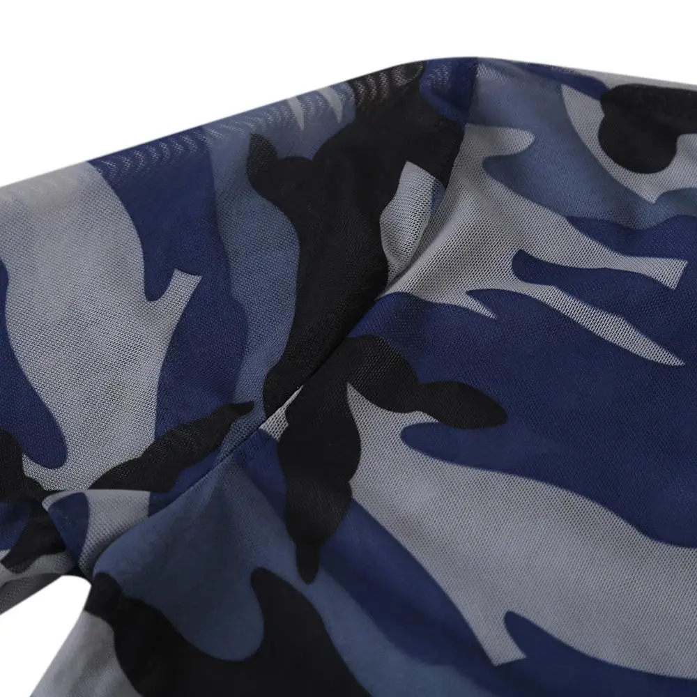 Женская камуфляжная футболка с длинными рукавами укороченные женские топы в