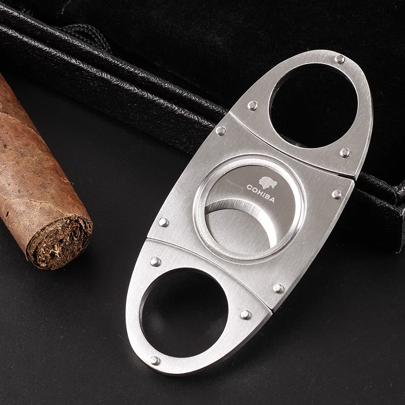 Новинка COHIBA резак для сигар портативный из нержавеющей стали карманный размер