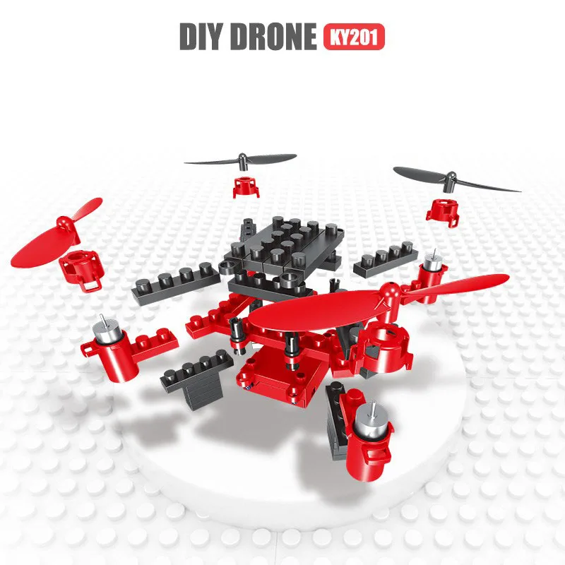 RC вертолет DIY строительные блоки Drone 2 4G 4CH мини дроны 3D Кирпичи Quadcopter Сборка