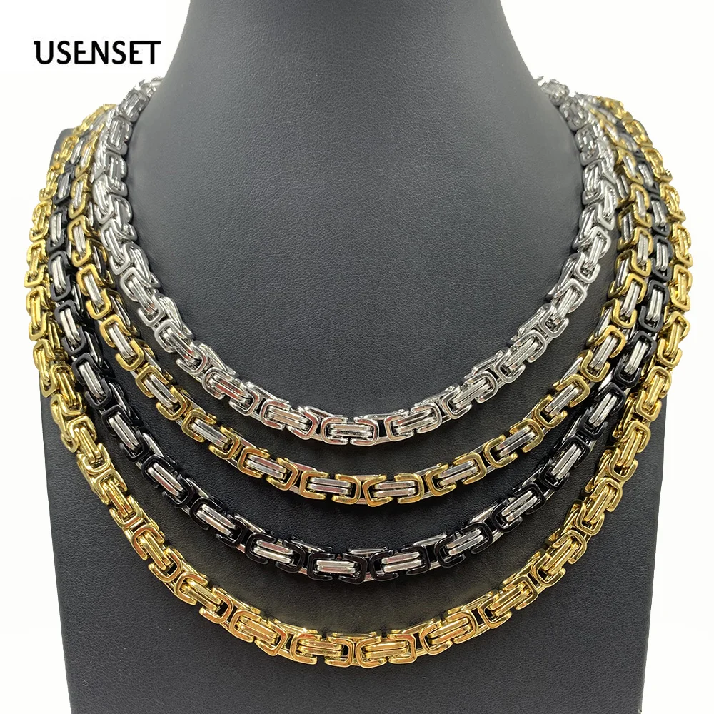 Византийская цепь для мужчин ювелирное изделие ручной работы из нержавеющей