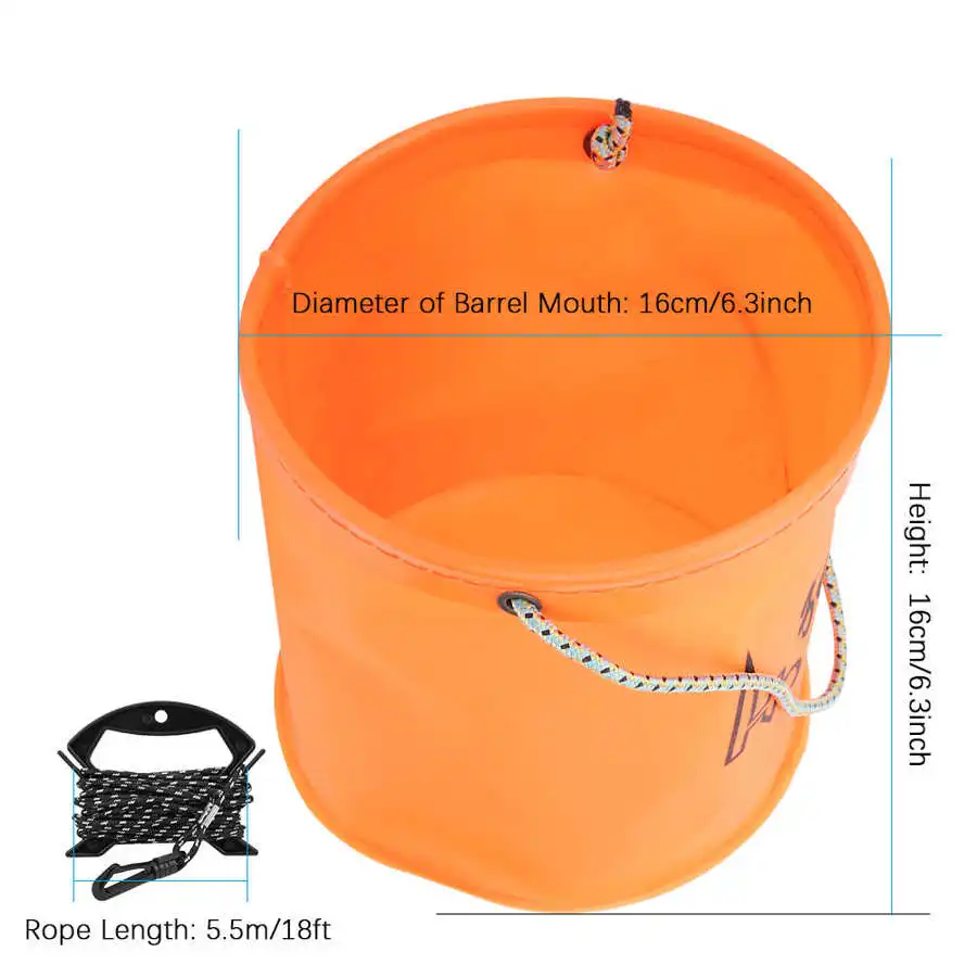 3.2L водонепроницаемые сумки для воды складное ведро рыбалки портативное