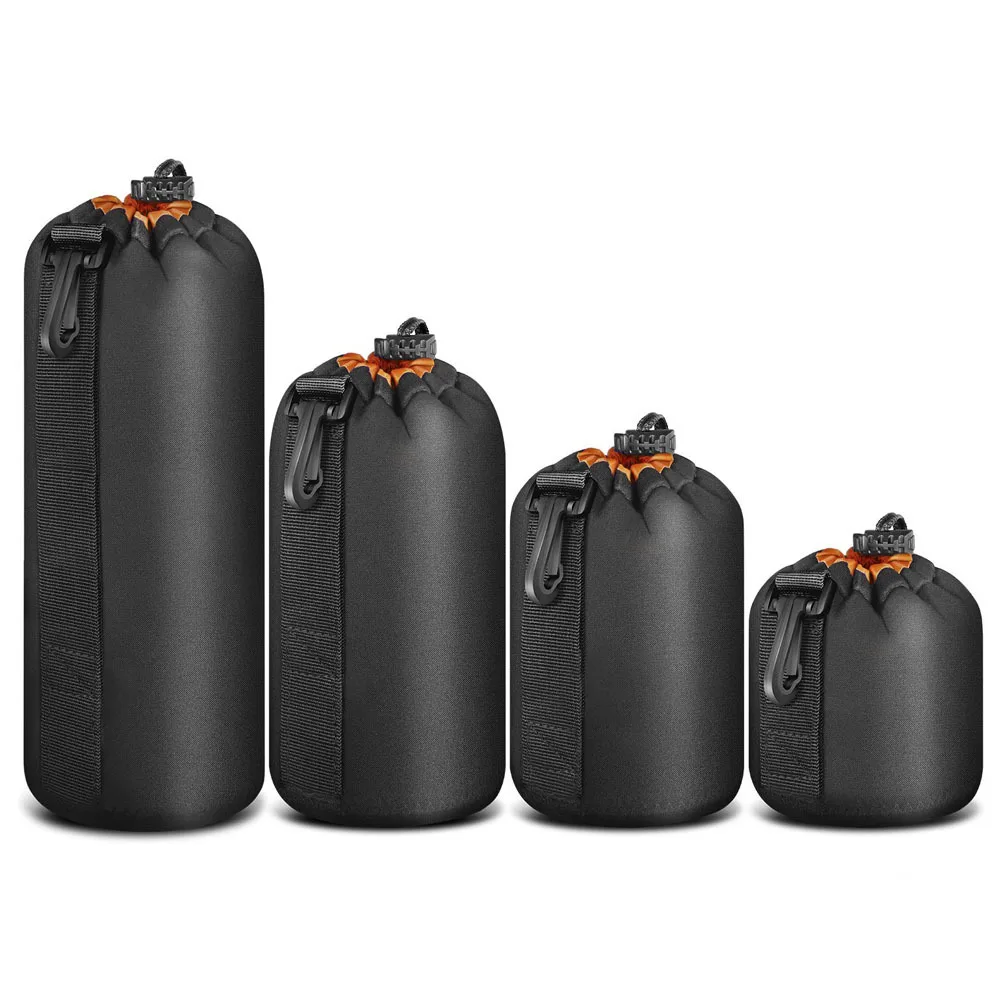 

1Pcs Camera Lens Pouch Bag Neoprene Waterproof Soft Video Camera Lens Pouch Bag Case Full Size S M L XL Camera Lens Protector