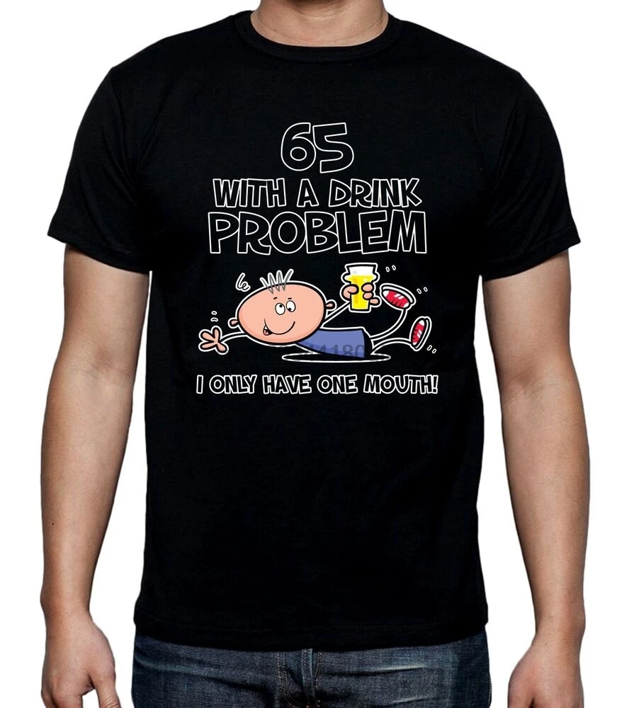 Мужская футболка на день рождения 65 лет |