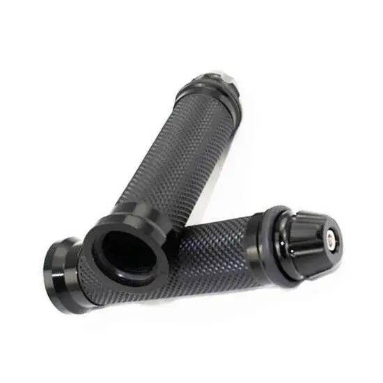 

Black 7/8" Rubber Hand Grips Dual Sport Standard Street Naked Dirt Bike Scooter