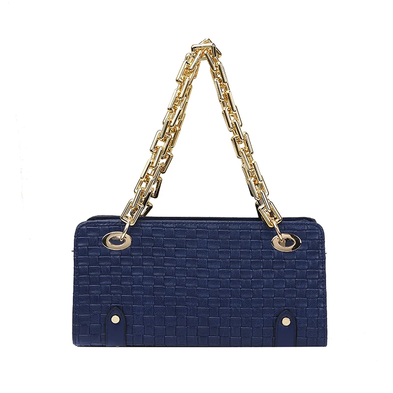 

Fashion woven PU leather chain lady Shoulder Messenger bag luxury designer handbag bags for women crossbody bags sac main
