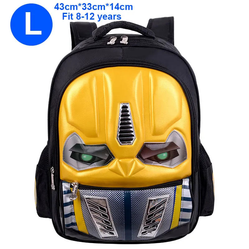 large size yellow Красочный Светодиодный светильник с машинкой для маленьких девочек, детский сад, школьная сумка, рюкзак, школьные сумки, холщовые рюкзаки для детей, студенческие рюкзаки - Цвет: large size yellow