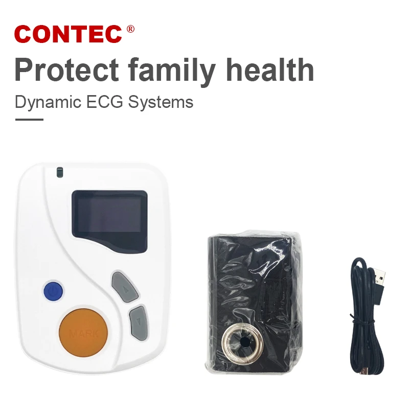 CONTEC динамическая система Holter с 12 выводами ЭКГ 48 часов записи карта 2 Гб